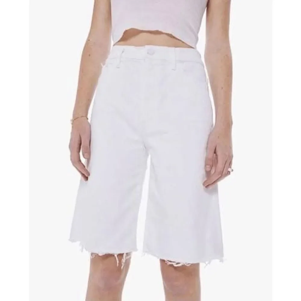 Mother Superior Denim White Undercover Knee Fray Short Totally Innocent Size 25